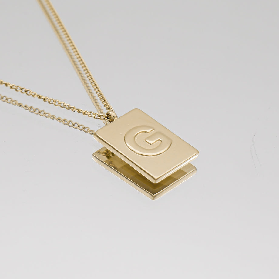 Athena Initial Tablet Necklace