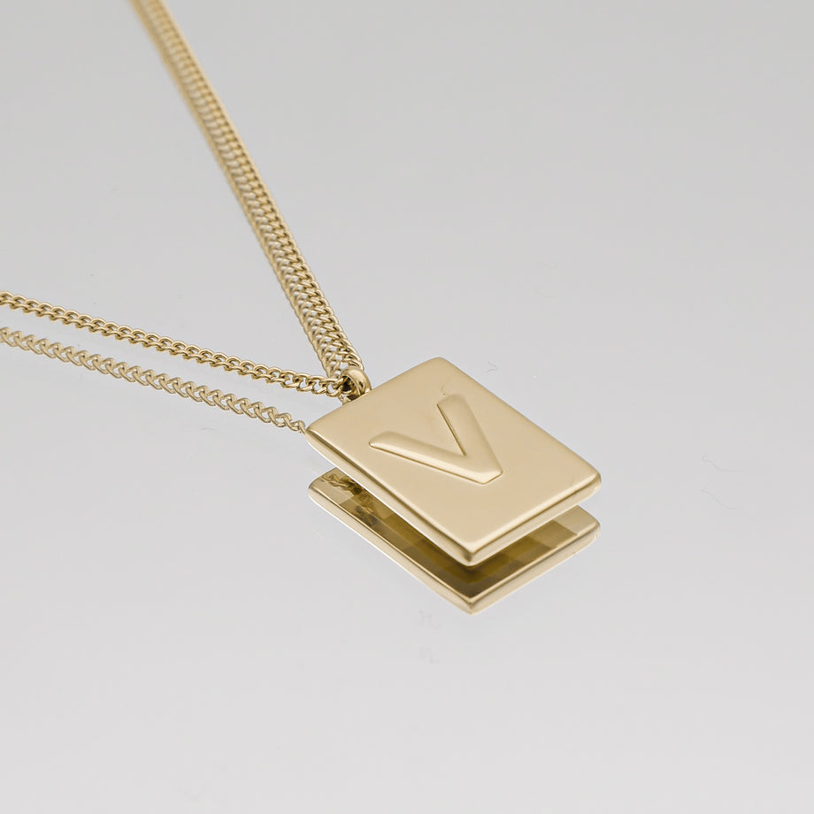 Athena Initial Tablet Necklace