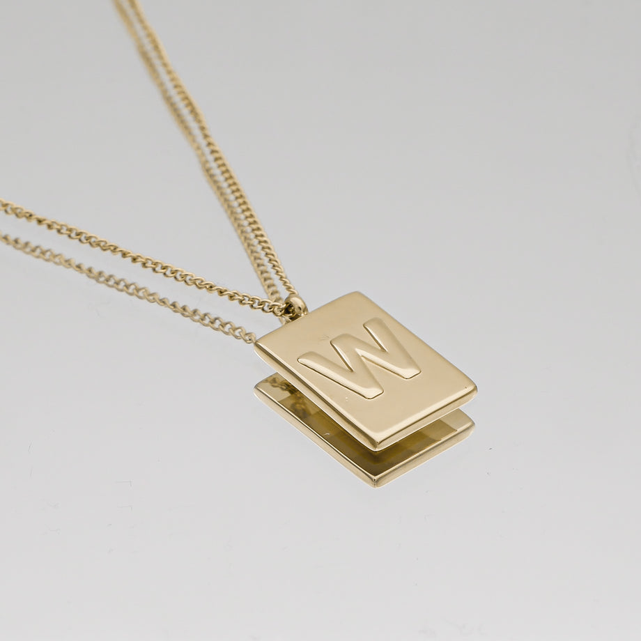 Athena Initial Tablet Necklace
