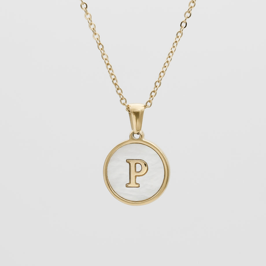 Ava Opal Initial Necklace