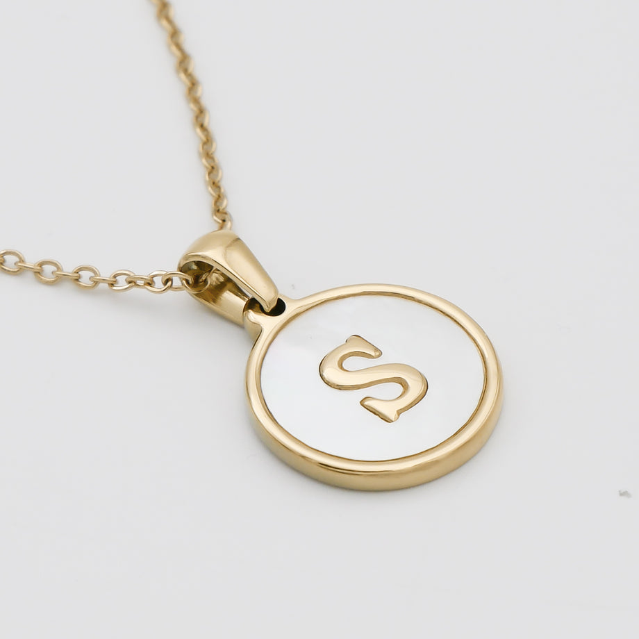Ava Opal Initial Necklace