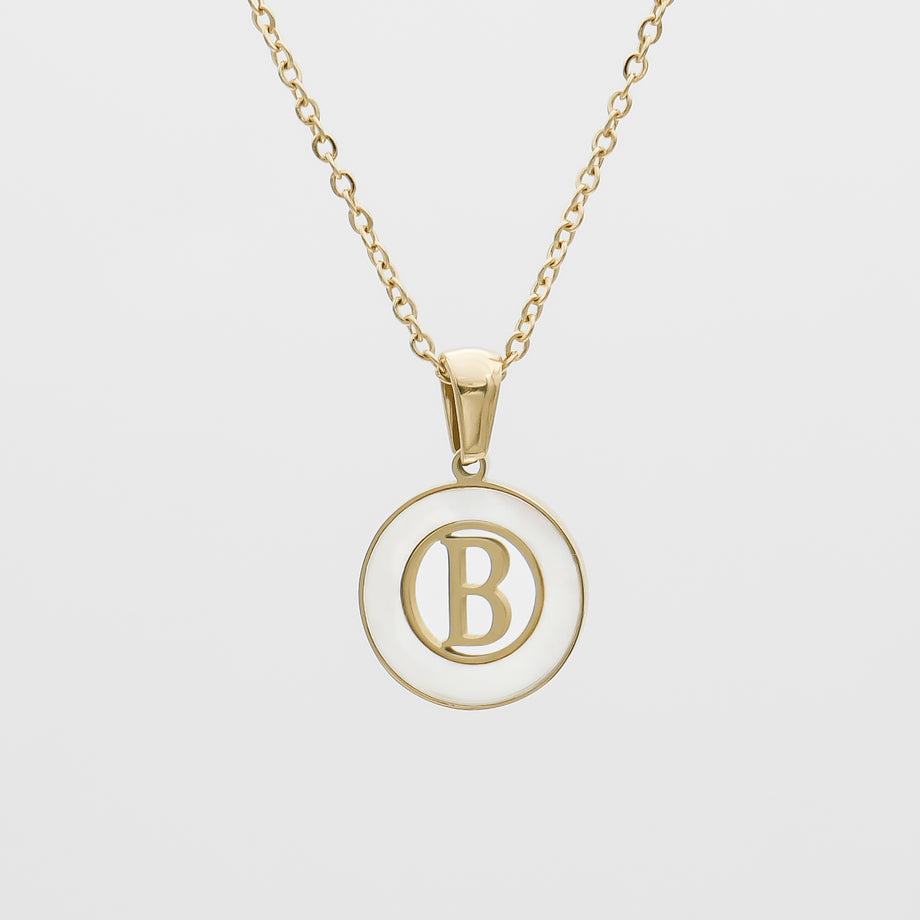 Mia Opal Initial Necklace