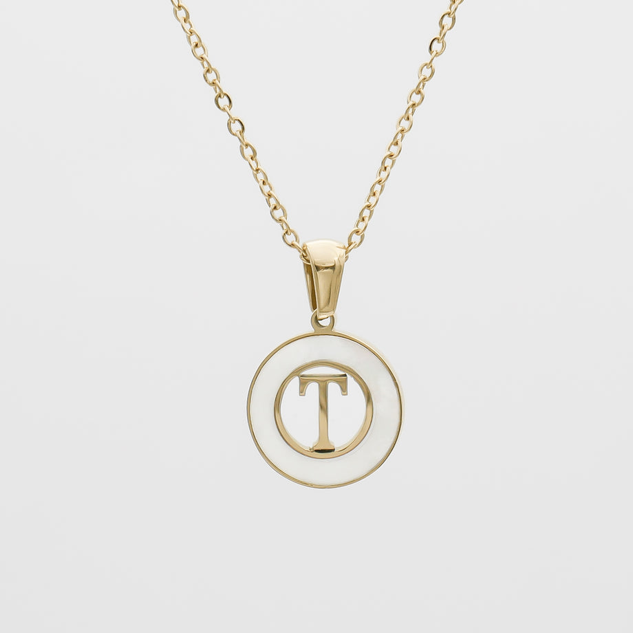 Mia Opal Initial Necklace