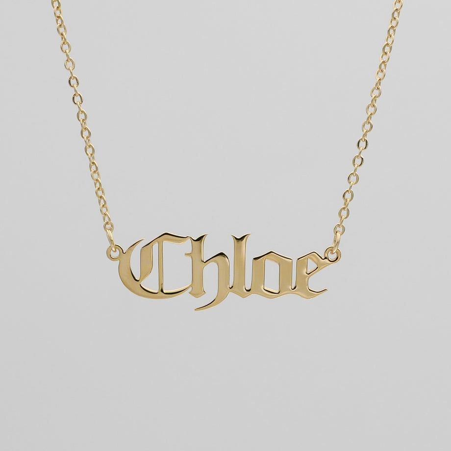 Classic Name Plate Necklace